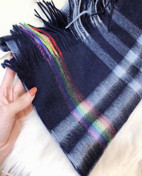 

2021 winter brand scarf men039s and women039s warm ski accessories designer luxury shawl with box 180x30cm with box gift b9475459, Blue;gray