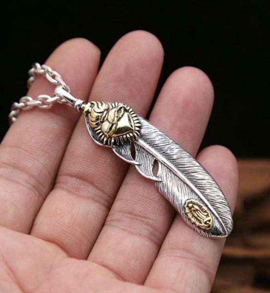 

925 sterling silver vintage virgin mary feather eagle men women necklace pendant jewelery6558318