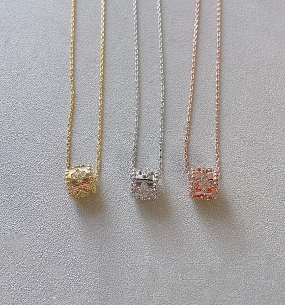 

fashion four 4 leaf clover pendant necklaces silver rose gold chain classic fashion kaleidoscope necklace seiko highend jewelry s5072646