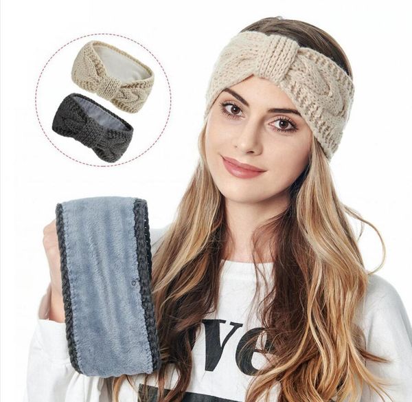 

women knitted headband solid woollen coarse wool bandana ear warmer turban casual head wrap makeup face washing headband lla532jp6320553, Blue;gray