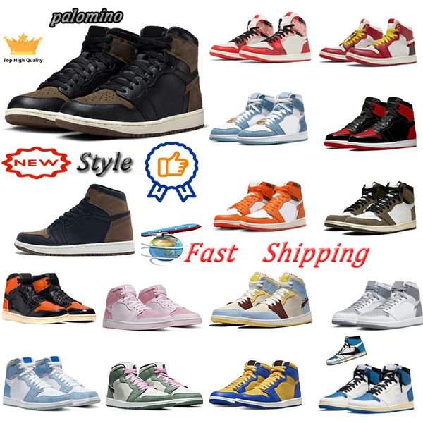 

jumpman high 1 basketball shoes men 1s plamino true university blue hyper royal panda dark mocha unc smoke grey women sports sneakers traine