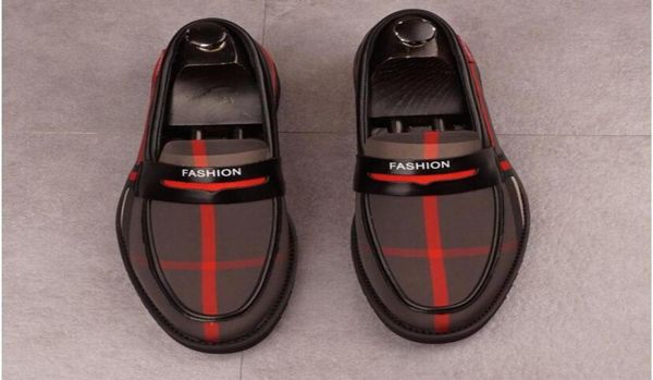 

2020 new plaid suede leather men loafer shoes fashion slip on male shoes casual shoes man party wedding footwear big size 3744 an2035877, Black