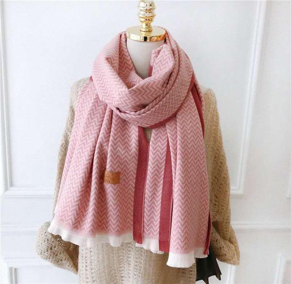 

new luxury autumn and winter women039s scarf stripe plaid tassel designer scarf long cashmere bib printed warm versatile shawl4184313, Blue;gray