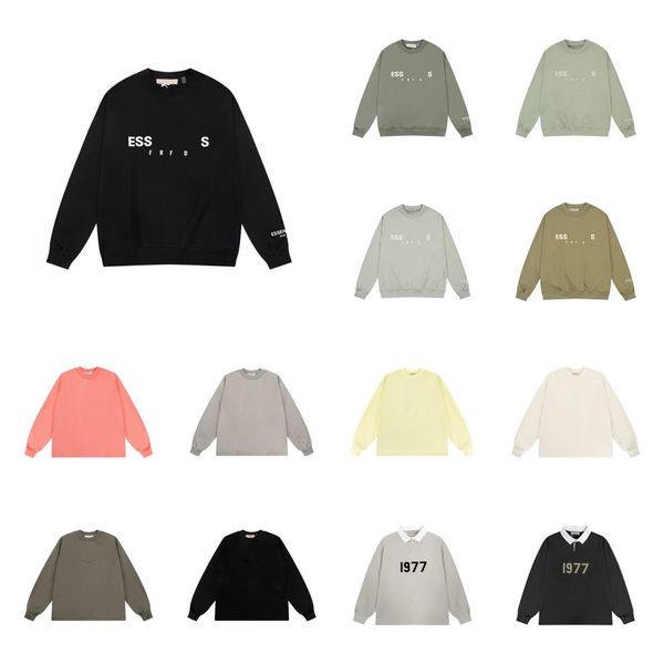 

fashion 2023 autumn winter men women hoodies essentailhoodie designer ess hoodie 1977 printed hoody pullover cotton hooded essentialclothing, Black