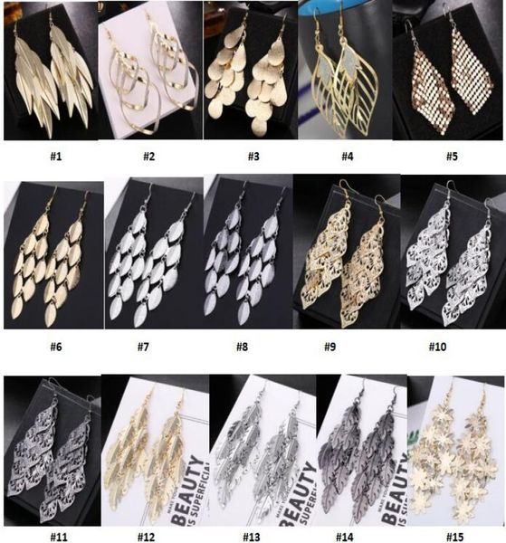 

fashion jewelry manufacturer 50 pcs a lot earrings 925 sterling silver jewelry factory fashion long leaves earrings j2151960766