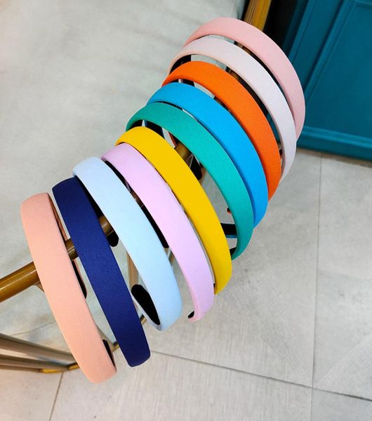 

10 colors wash face hairbands headwear simple widebrimmed headband luxury head wrap for girls women 4429762, Silver