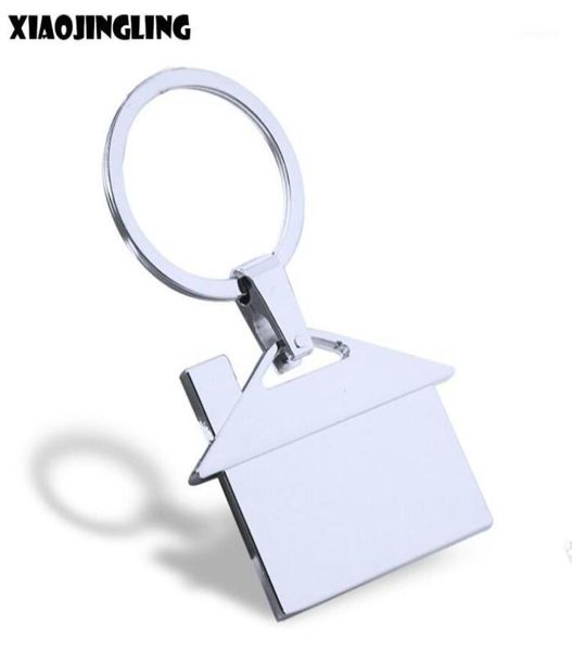 

keychains personality house shape alloy jewelry fashion creative key rings car keyfob nice gift for lovers19382738, Silver