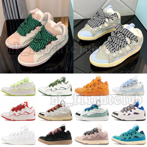

lavin designer leather curb sneakers luxury shoes fashion mens women loafers lavina shoe calfskin rubber nappa platformsole outdoor trainers, White;red