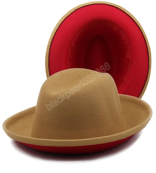 

winter lady bicolor wool felt derby bowler hats for men women fashion party formal fedora costume magician hat gorras para mujer9704855, Blue;gray