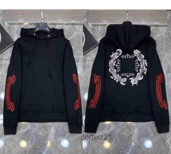 

fashion luxury womens jackets designer zipper sweatshirts heart horseshoe cross print brand ch hoodies men coat casual pullover loose sweate, Black