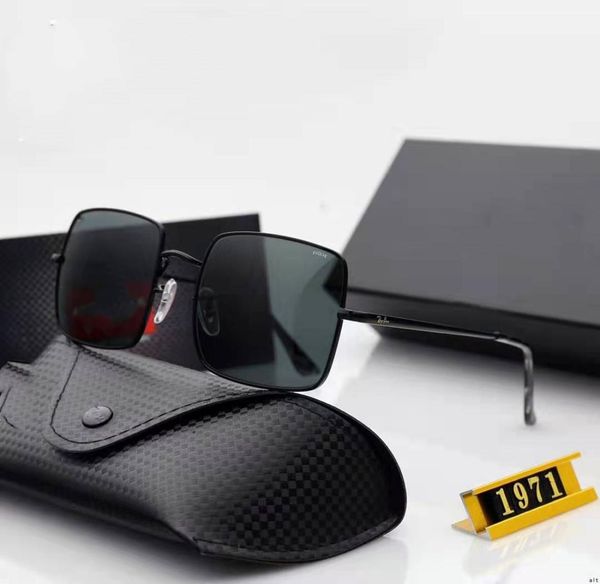 

new fashion classic sunglasses 3647 ferr ari gold frame square metal frame vintage style outdoor design classical model 1971 r3087933, White;black