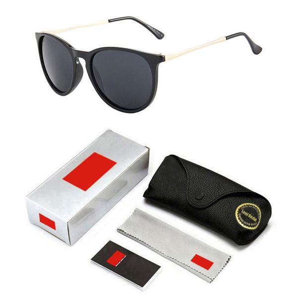 

4171 brown erika brand designer mirror ray sunglasses womens retro vintage cat eye ban sun glasses female fashion mirrored eyewear8500165, White;black