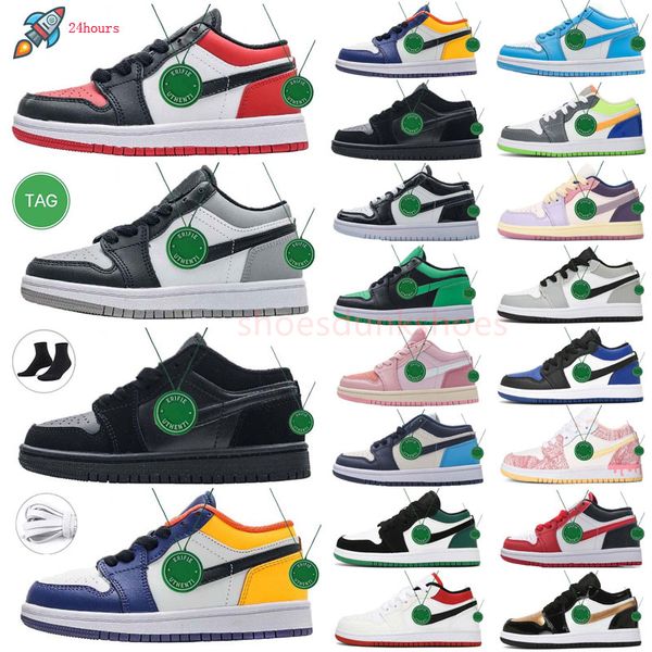 

jumpman 1 baby kids basketball shoes girls boys black white dark mocha obsidian chicago retros candy bred pine green banned hyper royal trai