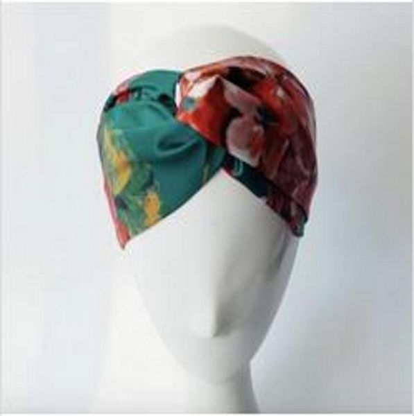 

new elastic headband for men and women 2021 letter sequins design green red flower hair bands for women girl retro turban head4435725, Silver
