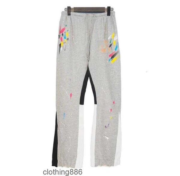

mens jeans pants galleries sweatpants depts speckled letter print men's women's couple loose versatile casual straight graffiti or, Black