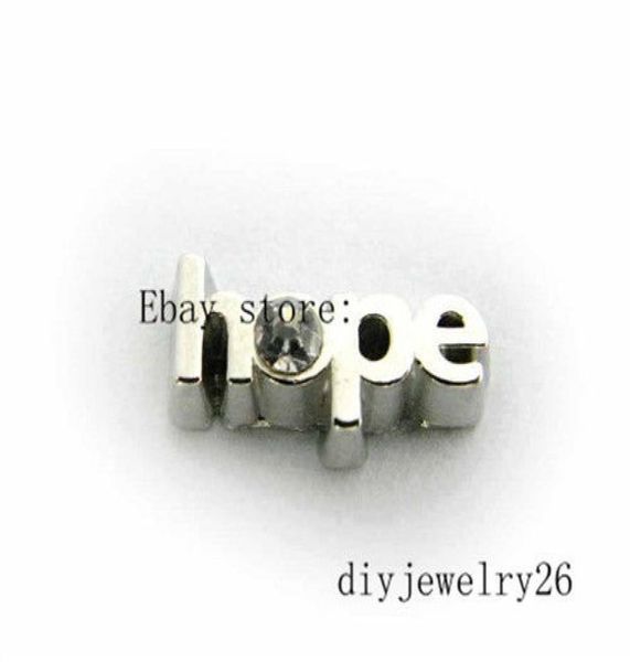 

10pcs hope floating charms for living memory locket fc10093269346, Bronze;silver