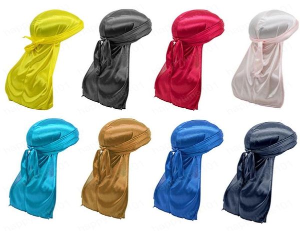 

durag solid color headband pirate hat bandanas for men women silky durags headwraps hip hop caps hair accessories headwear3991105, Blue;gray