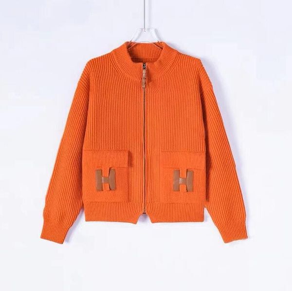 

women's sweaters casual fashion knitwear brand designers sweaters zipper coat, White;black