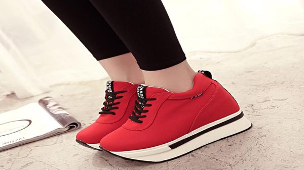 

women sneakerswedges sneakers platform shoes canvas woman01870911, Black;white