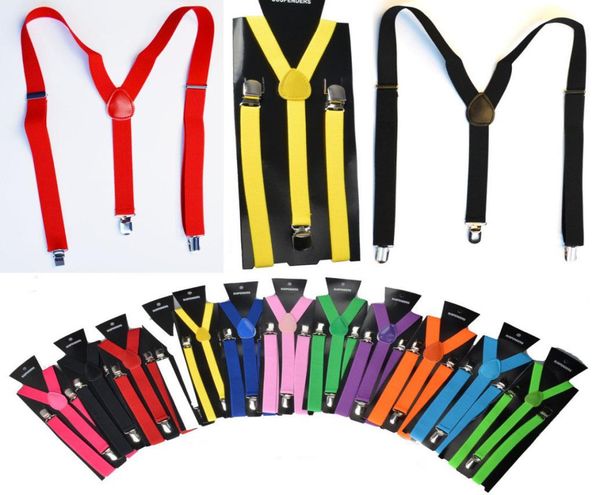 

25x100cm womenman yback adjustable suspender clipon elastic suspender children belts baby straps1687831, Black;white