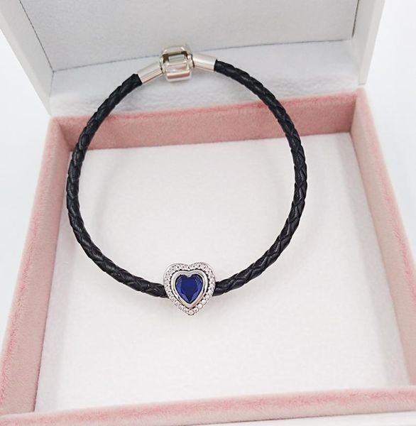 

andy jewel 925 sterling silver beads sparkling love charm clear cz & blue crystal charms fits european style jewelry bracelets & nec8893214, Black