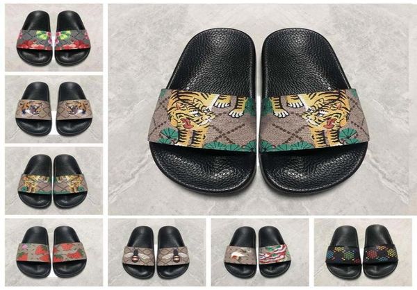 

men women stylish slippers tigers fashion classics slides sandals shoes tiger cat design summer huaraches home 456018, Black