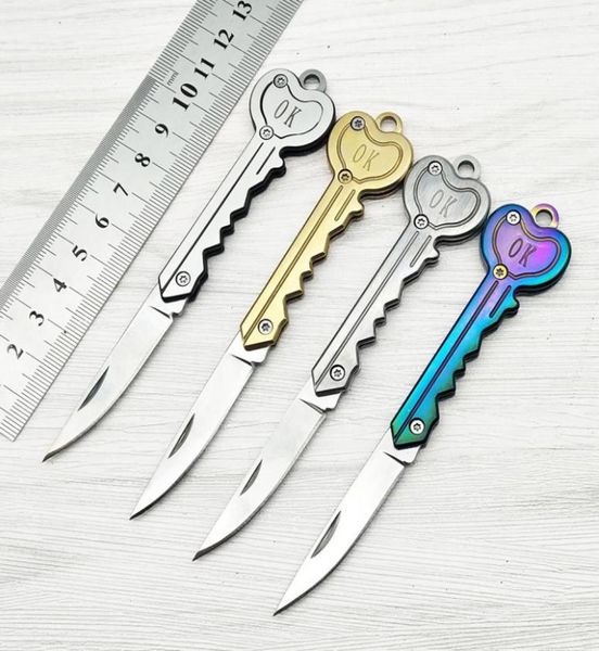 

portable mini letter opener new folding portable outdoor new ok key utility knife office stationery knife2722417, Silver
