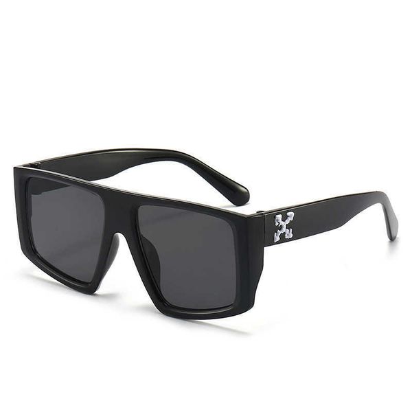 

panjiacang's new sunglasses big frame square fashion street full, White;black