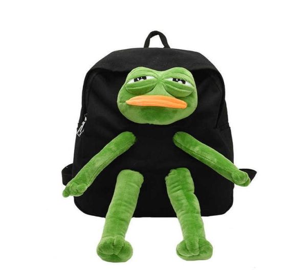 

frog stereo doll backpack cartoon girls canvas backpack school bag kawaii women039s shoulder bag largecapacity travel bag wome27522925982