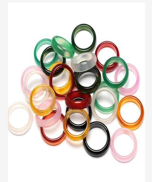 

handmade natural agate multi color ring delivery012345606278, Silver