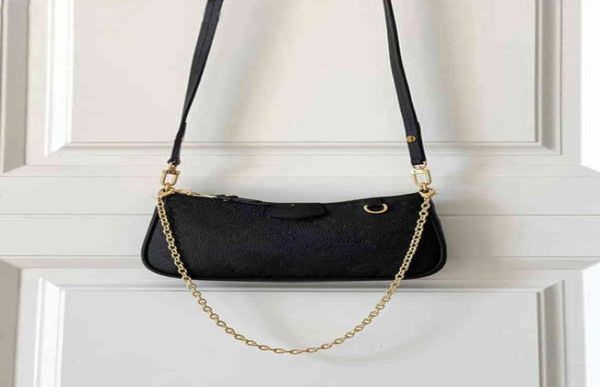 

monograms embossed easy pouch on strap bag purse handbag women messenger handbags water ripples tote pochette chain s8568273