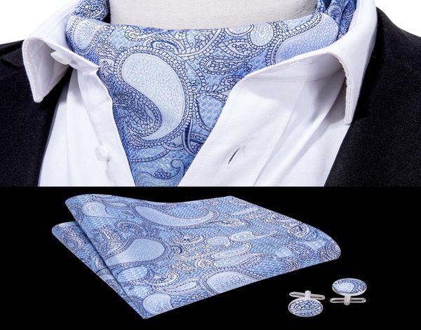 

hitie mens vintage blue luxury wedding formal cravat ascot scrunch self british style gentleman polyester neck tie as00191410230, Black;blue