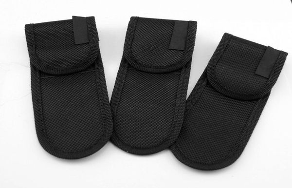 

edc black nylon pouch sheath bag for folding knife tool back belt clip case ffk0334713291