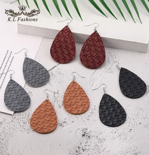 

new pu leather weave pattern waterdrop dangle earring for women colorful oval leather hook drop earring trendy jewelry gift7788151, Silver
