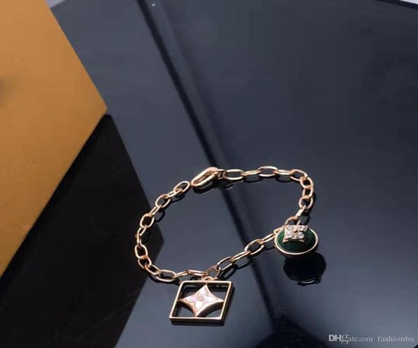 

designer charm bracelets female ball star round clover girl bracelet for women jewelry four colour fashion style lovers birthday e4379089, Golden;silver