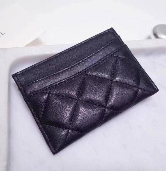 

new caviar holder women card wallet real leather mini wallet9783503, Brown;gray