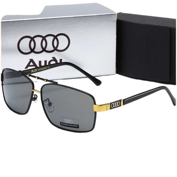

sunglasses designer audi luxury brand classic for men women audi polarized sunglasses men's square high-definition driving new metal gl, White;black