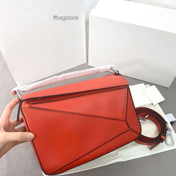 

lowe bag leather pillow cool puzzles designer real genuine geometry 2023 winter cowhide splicing girl bags single shoulder span handbags ogg