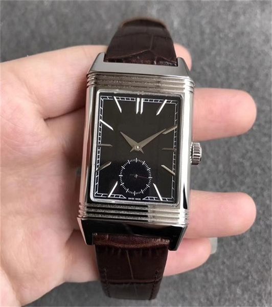 

275x46mm classic large 3828420 men watch sapphire crystal waterproof stainless steel automatic mechanical 965 reverso wristwatch9704893, Slivery;golden