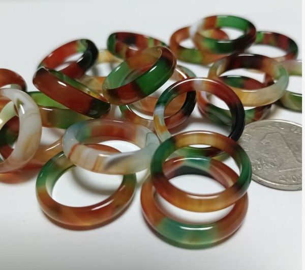 

a large number of whole agate colorful ring manufacturers del ivery8166243, Silver