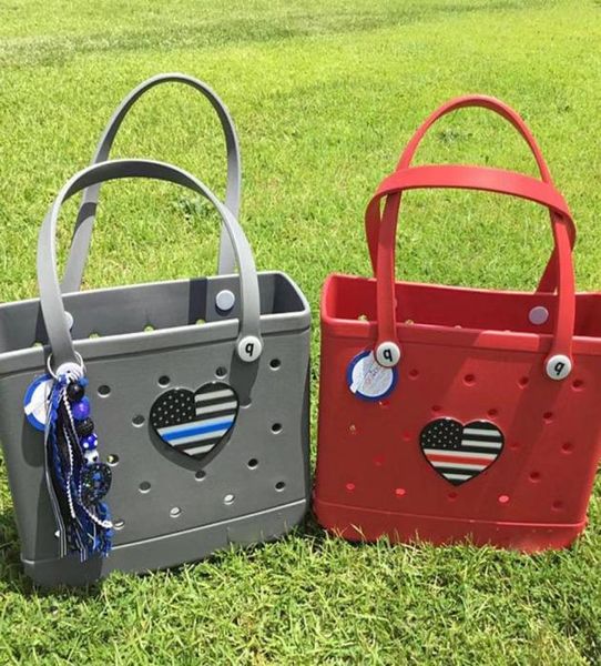 

2021 bogg bag extra large beach bags leopard printed eva baskets women039s fashion capacity tote summer vacation6363842, Black;red