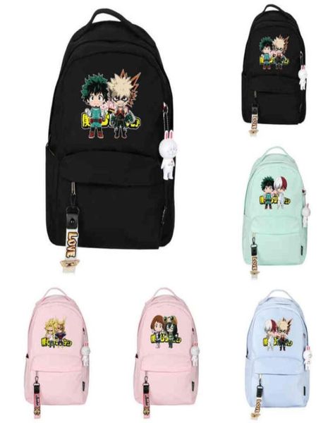 

my hero academia backpack deku bag cospy mha bookbag for boys girls cute daily school mochi63408376367768, Black;red