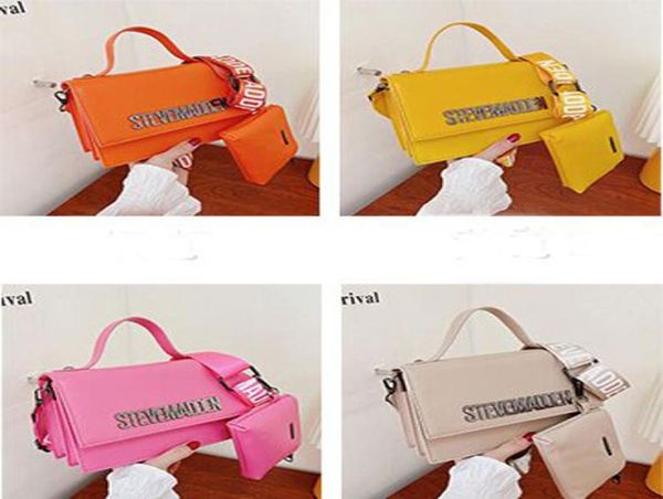 

women handbags wallets 2022 new trend design bags one shoulder handbag fashion messenger bag 2pcsset4814209, Red;black