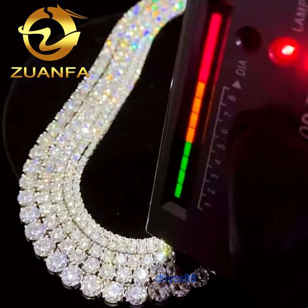 

wholesale price women men fine jewelry necklace 3mm 4mm 925 sterling silver d color vvs1 diamond moissanite tennis chain