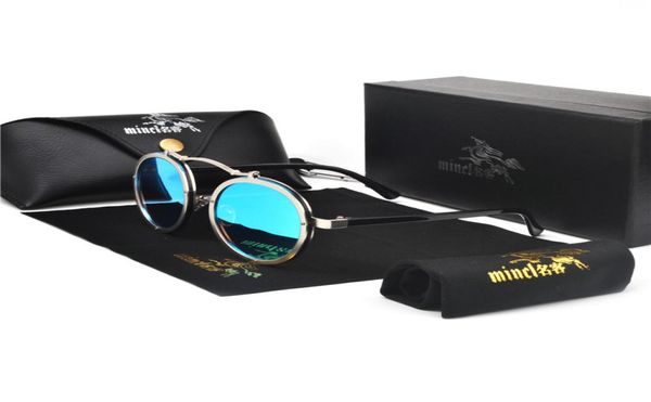 

2020 fashion gothic punk mens sunglasses metal uv400 vintage sun glasses shades men women round goggles eyeglasses fml5545196, White;black