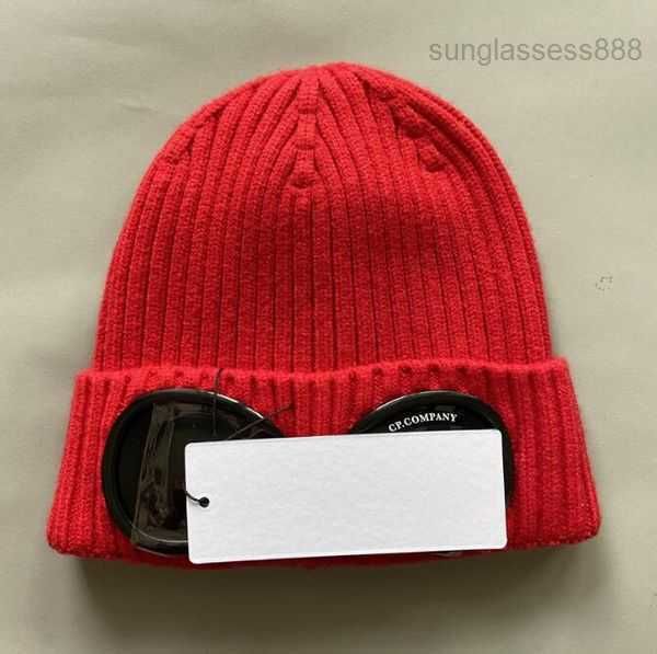 

14 color designer autumn windbreak beanies two lens glasses goggles hat cp men knitted hats face mask skull caps outdoor casual sports xu5w, Blue;gray