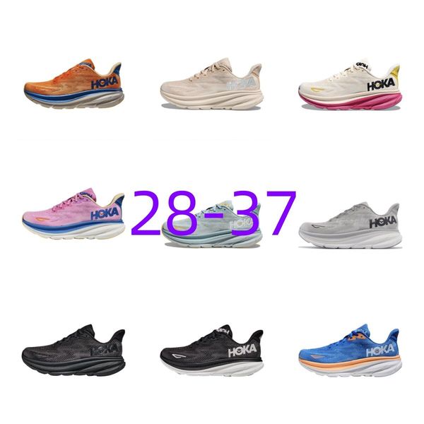 

clifton  hoka one bondi 8 athletic shoe running shoes sneakers shock absorbing road fashion boy and girls shoes size 28-37, Black