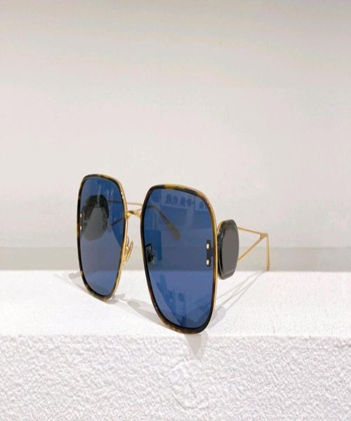 

square oversize sunglasses gold havanablue lens women sun shades with box7362573, White;black