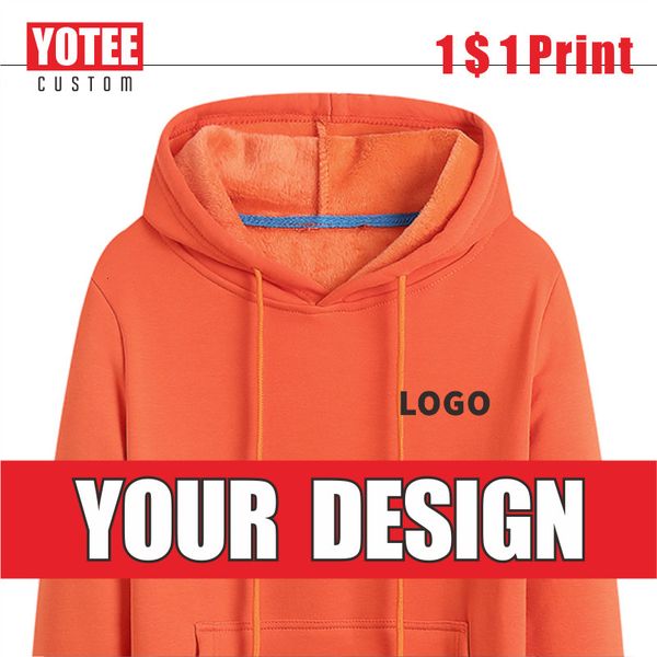 

men's hoodies sweatshirts yotee autumn and winter thick trend pullover custom sports men and women casual hoodies 230905, Black