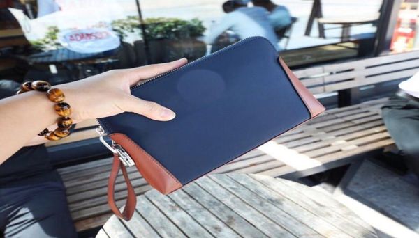 

latest handbags saffiano leather handbag business wallet clutch long wallet nylon small bag nylon bag 20202825390, Red;black